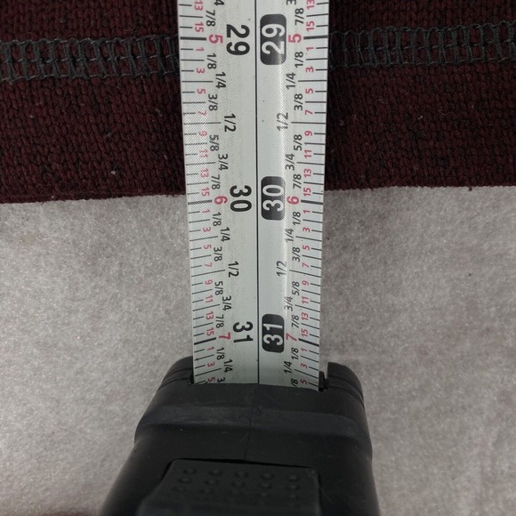 Eddie Bauer Sweater Mens LG TALL Burgandy Fleece Pullover 1/4 Zip Outdoor Casual - Picture 13 of 14